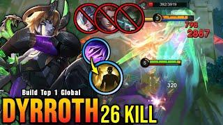 26 Kills!! Dyrroth Monster EXP Laner!! - Build Top 1 Global Dyrroth ~ MLBB