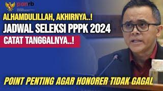 BARU SAJA..! KESEPAKATAN JADWAL PENGANGKATAN DAN SELEKSI PPPK 2024