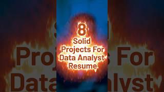 8 Projects for Your Data Analyst Resume! ️#codebasics #shorts #dataanalysis #data #dataanalytics