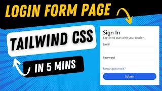 How to Create a Responsive Login Page with Tailwind CSS in 5 Minutes