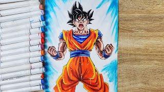 How to Draw Goku Ultra instinct -Sign-Step by step Drawing tutorial