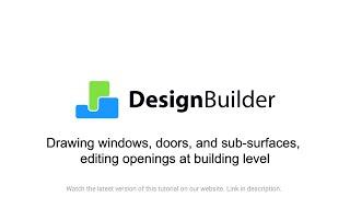 3.6 Drawing windows, doors, and sub-surfaces, editing openings at building level