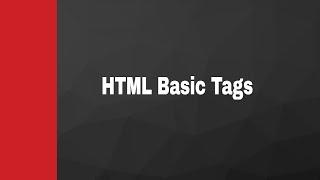 HTML - Basic Tags