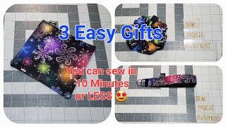 3 Gifts you can SEW in 10 minutes or LESS! Part 1 #diychristmasgifts