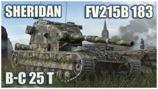 FV215b 183, Sheridan & B-C 25 t • WoT Blitz Gameplay