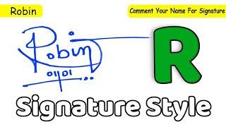 ️ Robin Name Signature Style Request Done