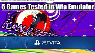 5 Games tested in Vita3K PS Vita Emulator (12/2022)