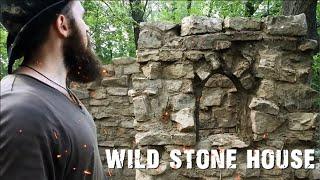 BUILT A FOREST STONE HOUSE | MADE STONE ARCHES | SURVIVAL BUSHCRAFT