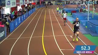 Men's 65 69 400m Section 1   USATF Masters Indoor Championships 2022