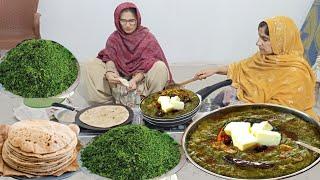 Gaon main dophar ka Khana sarson ka Saag Roti | Streets Food | Irma's family vlog