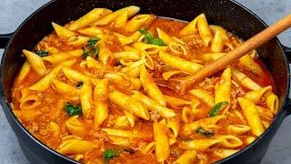 Nur wenige Menschen kochen Pasta so! Schnelles Abendessen in der Pfanne