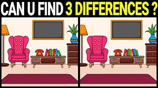  Spot the Difference Game |  Can You Find 3 Differences? 《Easy》