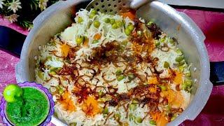 Ek Baar Me Cooker Me Perfect Aloo Matar Pulao Ki Zabardast Recipe Restaurant Se Behtar