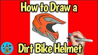 How to Draw a Dirt Bike Helmet Easy