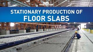 Floor slab production on production lines