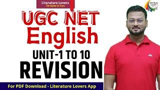 UGC NET English December 2025 | All The 10 Unit Revision Practice Set