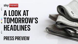 Sky News Press Preview Monday 23 December