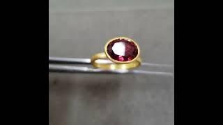 Dark Pink Tourmaline 18k Solid Gold Ring #kjewelryaccessories #jewelry #gold #gemstone #gift #love