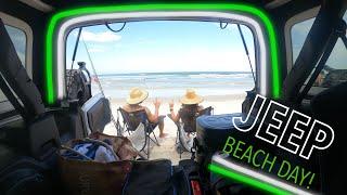 Huguenot Memorial Park Teardrop Camping! & Driving on the Beach!