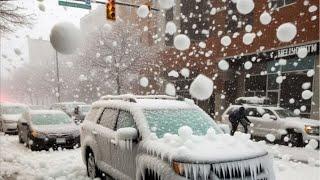 A few minutes ago in Alberta Canada!! Huge hailstorm in Calgary, thousands of cars were damaged