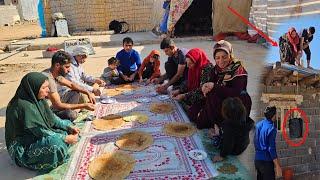 Preparing nutritious breakfast by Zahra, and working tirelessly to build the house