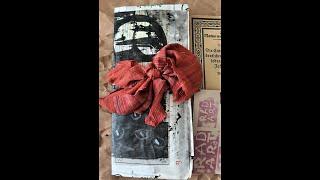 Grungy Mixed Art Junk Journal -with stamps and  lot of space to write - slow it down with the gear