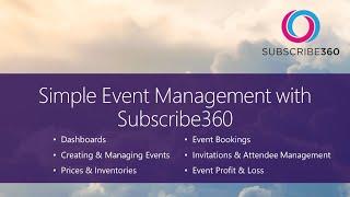 Simple Event Management with Subscribe360