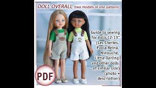 Overalls for Paola Reina doll pattern