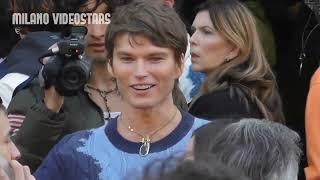 Jordan Barrett very thin @ Milan Fashion Week 14 January 2023 show Fendi