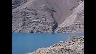 Landing on Usoy dam (Sarez Lake)