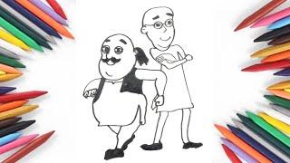 How to Draw Motu Patlu Cartoon Drawing for kids| Motu Patlu Cartoon Drawing| Motu Patlu Drawing Easy