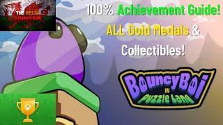 Bouncyboi In Puzzleland - 100% Achievement Guide & ALL Gold Medals & Collectibles!