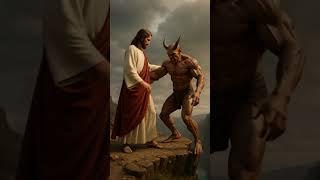 Jesus Pushes the Devil Into the Abyss
