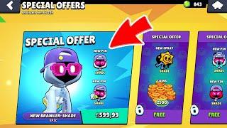 SHADE NEW BRAWLER IS HERE!!! LEGENDARY FREE GIFTS!!! BRAWL STARS UPDATE REWARDS!!