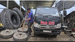 40 minutes to change 4 new tires for a dump truck, can you believe it?