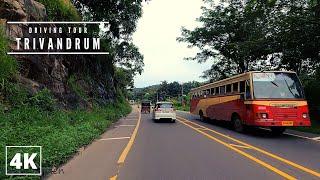 [ 4K ] Driving through Trivandrum - Kilimanoor route, Mountain Views, Amazing Indian Roads