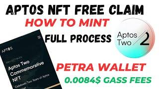 Aptos 2 Free NFT Mint | Aptos 2 Airdrop | Aptos Free Mint Commemorative NFT | ZubiTech