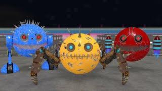 Spider Robot Monster vs Robot-Jet Pacman vs Biped Robot Pacman