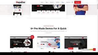 Repairer - Handyman Services WordPress Theme electrician construction Easy Create Website