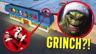 DROHNE CATCHES GRINCH and ELF ON THE SHELF on SPOOKY TOYS R US!!!