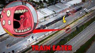 DRONE CATCHES TRAIN EATER EATING A TRAIN IN REAL LIFE! | THE TRAIN EATER