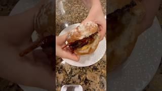 Maple Bacon Smash burger! #shorts #food #viralvideo #delicious #yummy #fyp #cooking #chef