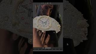 Making A Custom GTA 5 / FiveM Chain/Watch Set  #Shorts #GTA5 #GTAV #GTARP #FiveM #blender