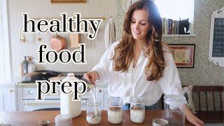 How I prep for a week of healthy/real food eating (busy mom + dietitian)