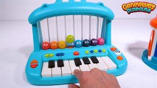 Learning Video for Toddlers - Learn Colors, Shapes, & Numbers with Hippo Toy Piano and Shape Match!