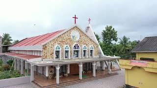 Drone View of St Anne's Church Thottam Udupi