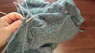 How to knit a 2×2 rib stitch neck and tubular bind off