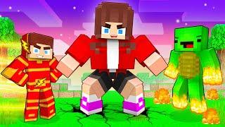 JJ, Mikey and JJ`s Girl Become SUPERHEROES - Maizen Minecraft Animation