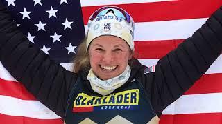 Jessie Diggins becomes first US cross-country skier to win individual world title