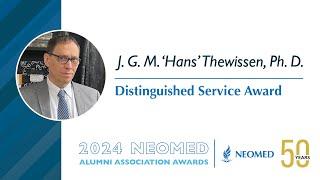 NEOMED Alumni Association - Distinguished Service Award 2024 - J. G. M. 'Hans' Thewissen, Ph. D.